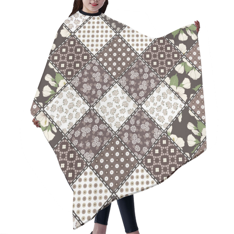 Personality  Creative Seamless Patchwork Pattern  Hair Cutting Cape