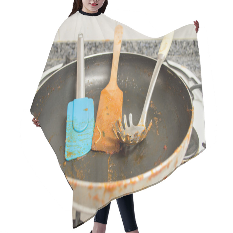 Personality  Dirty Kitchenware On The Saucepan Hair Cutting Cape