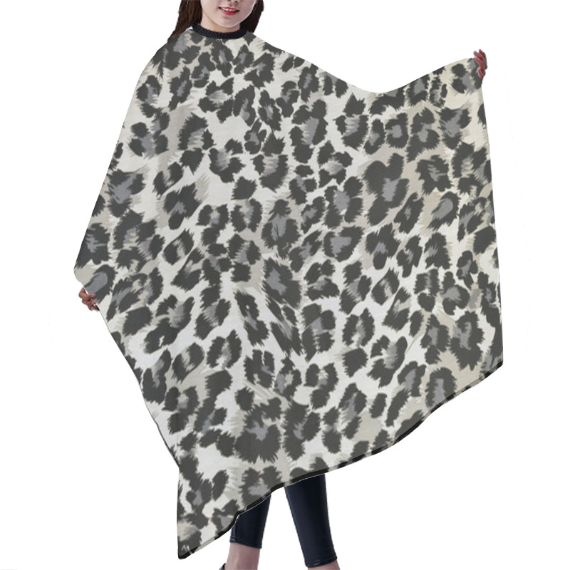 Personality  Grey And Black Leopard Pattern. Hair Cutting Cape