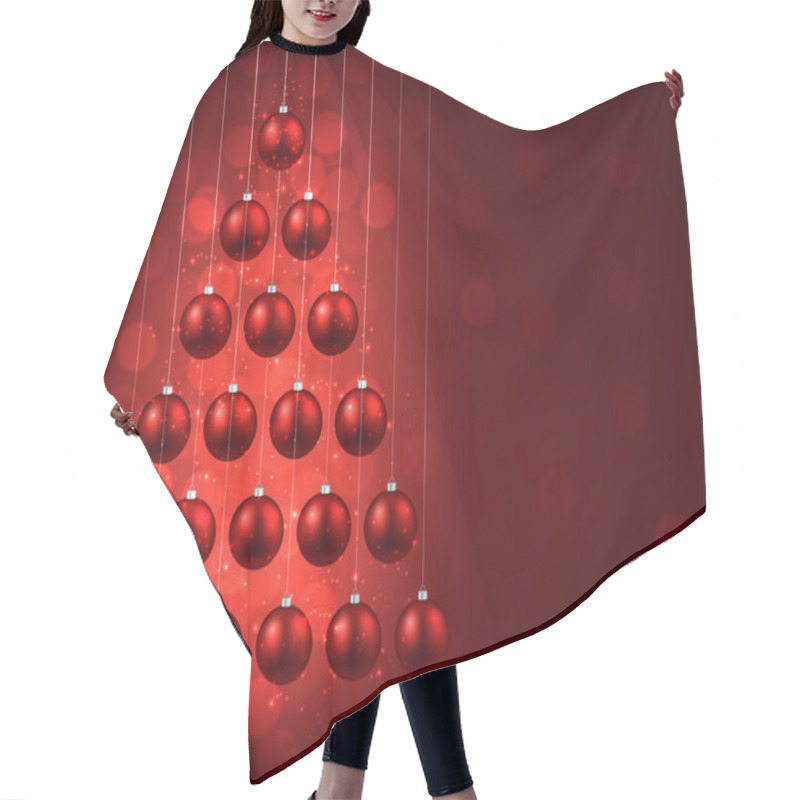 Personality  Christmas Red Balls Hair Cutting Cape