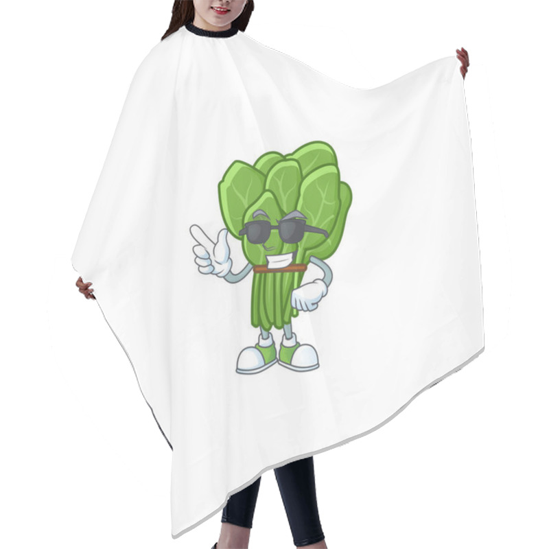 Personality  Cool And Cool Spinach Character Wearing Black Glasses Hair Cutting Cape