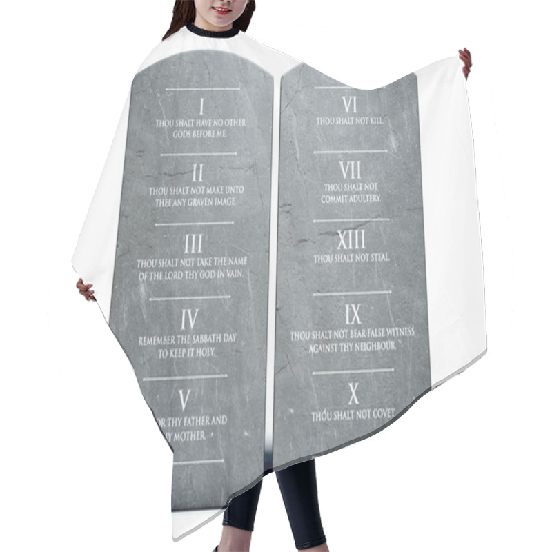 Personality  Ten Commandments Stones Hair Cutting Cape