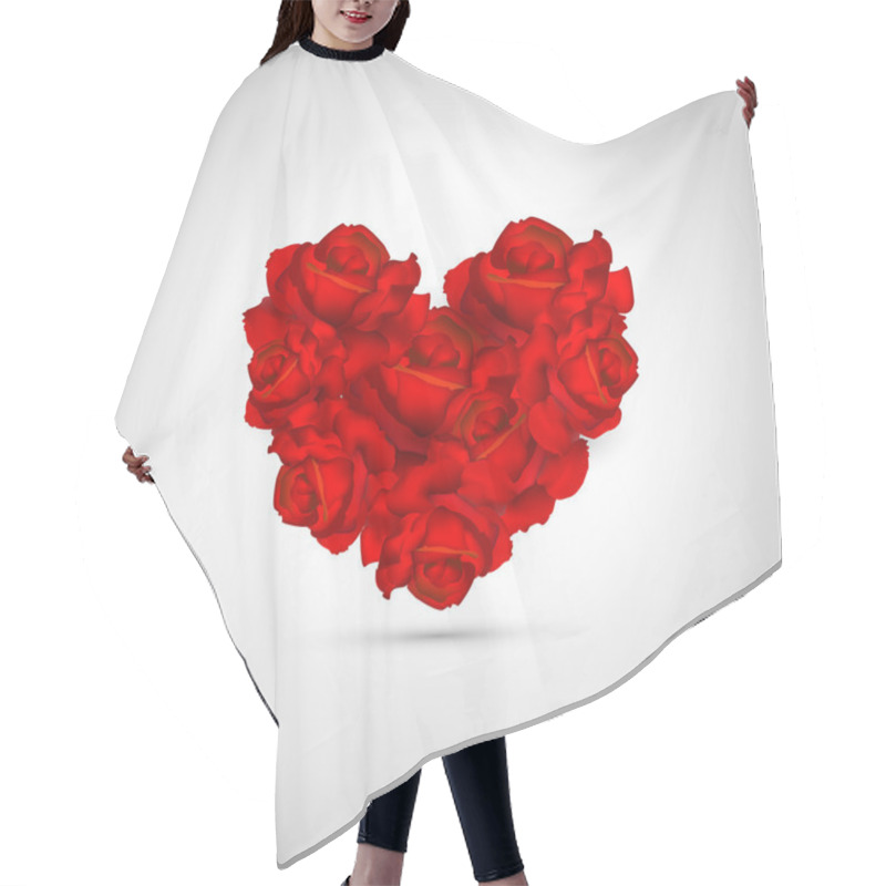 Personality  Heart Of Roses. Vector Illustration. Hair Cutting Cape