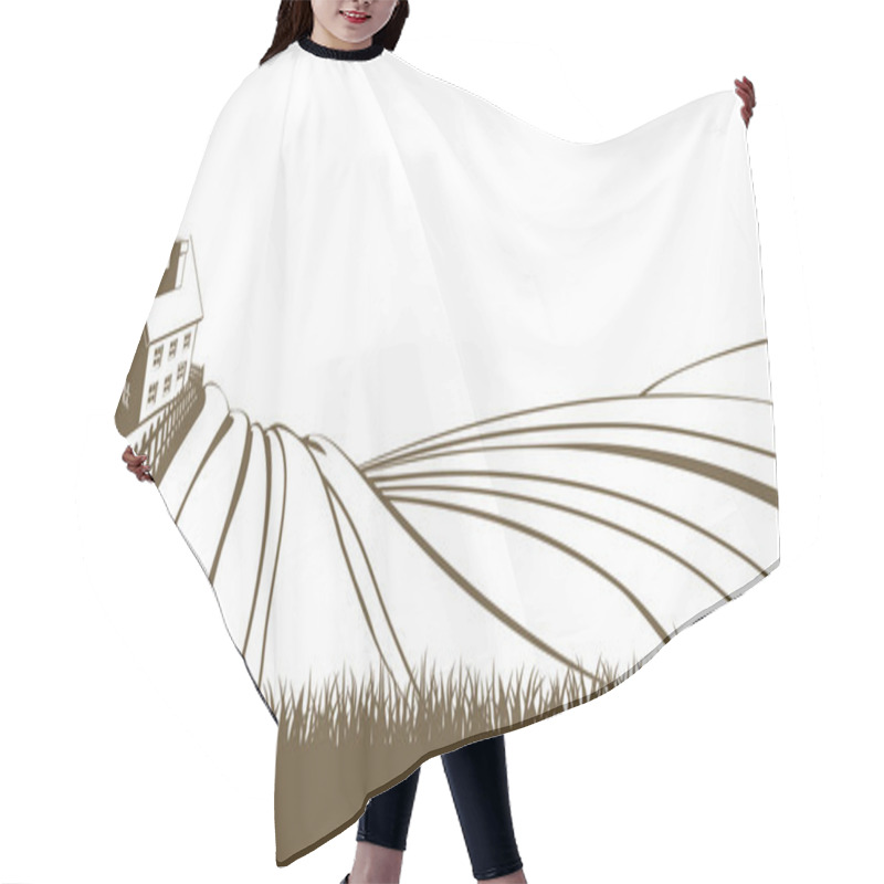 Personality  Farm And Rolling Hills Hair Cutting Cape