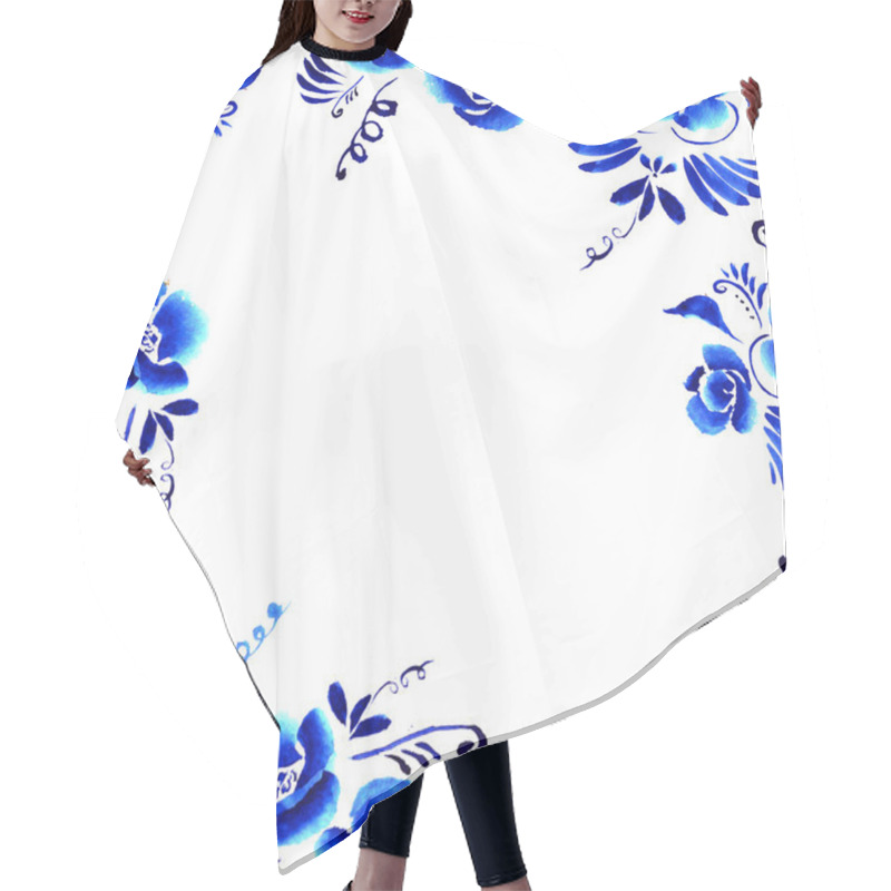 Personality  Folk Floral Background Hair Cutting Cape