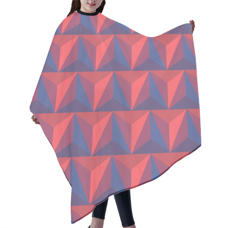 Personality  3d Abstract Pyramidal Pattern Hair Cutting Cape