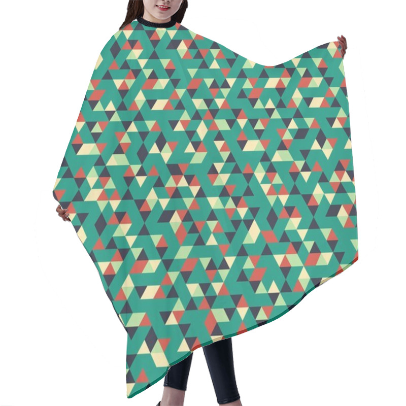 Personality  Abstact Mosaic Seamless Pattern Hair Cutting Cape