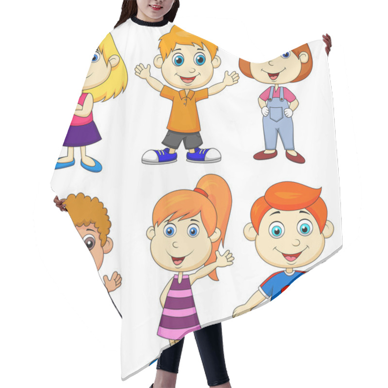 Personality  Boy And Girl Cartoon Collection Set Hair Cutting Cape