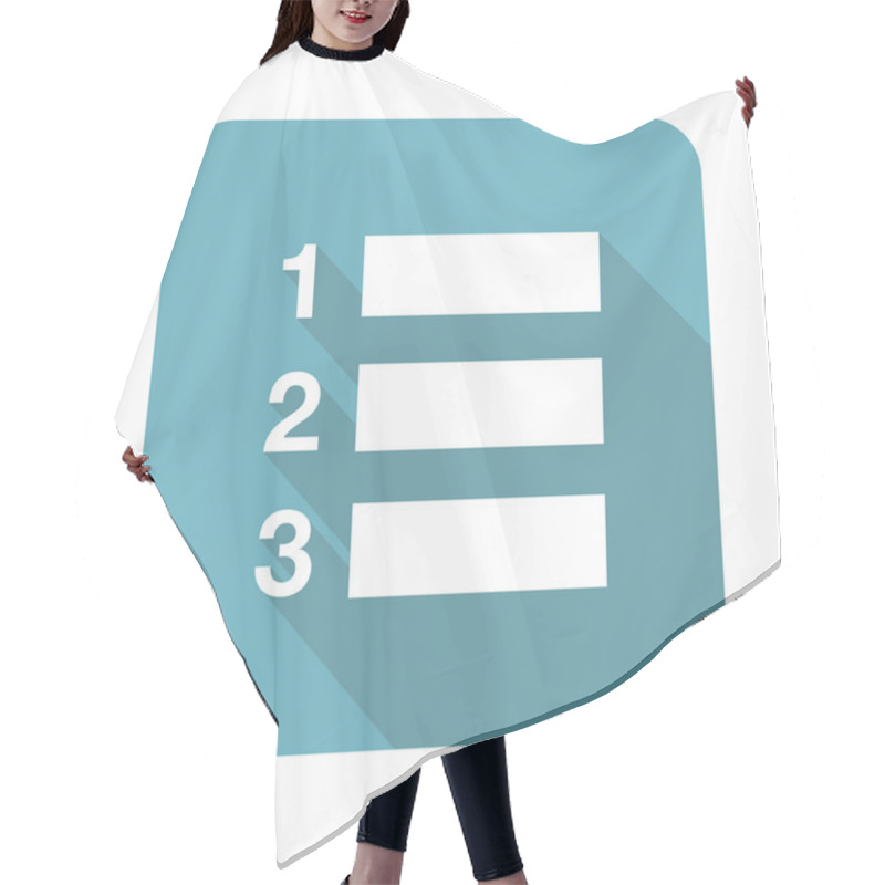 Personality  Square Numbered List Icon Hair Cutting Cape