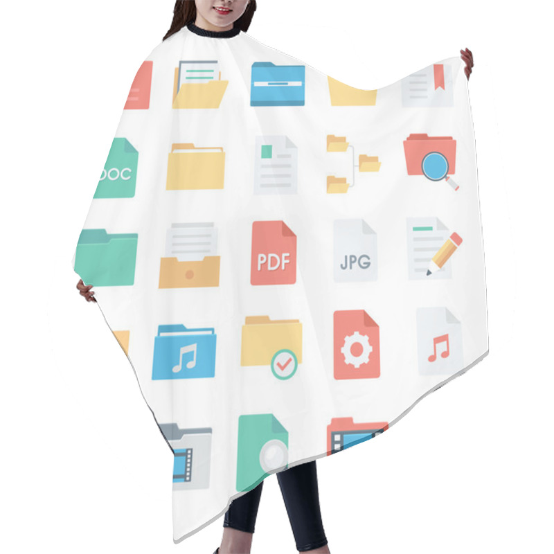 Personality  Files And Folders Vector Icons 2 Hair Cutting Cape