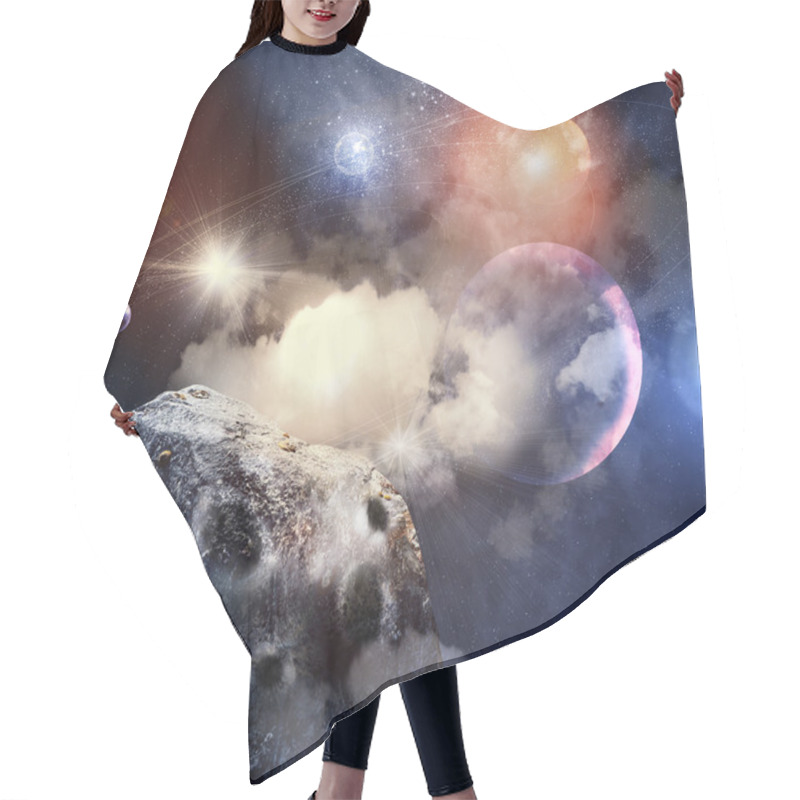 Personality  Image Of Planets In Space Hair Cutting Cape