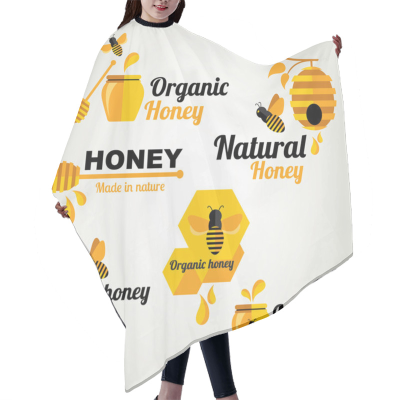 Personality  Honey Badges And Labels Hair Cutting Cape