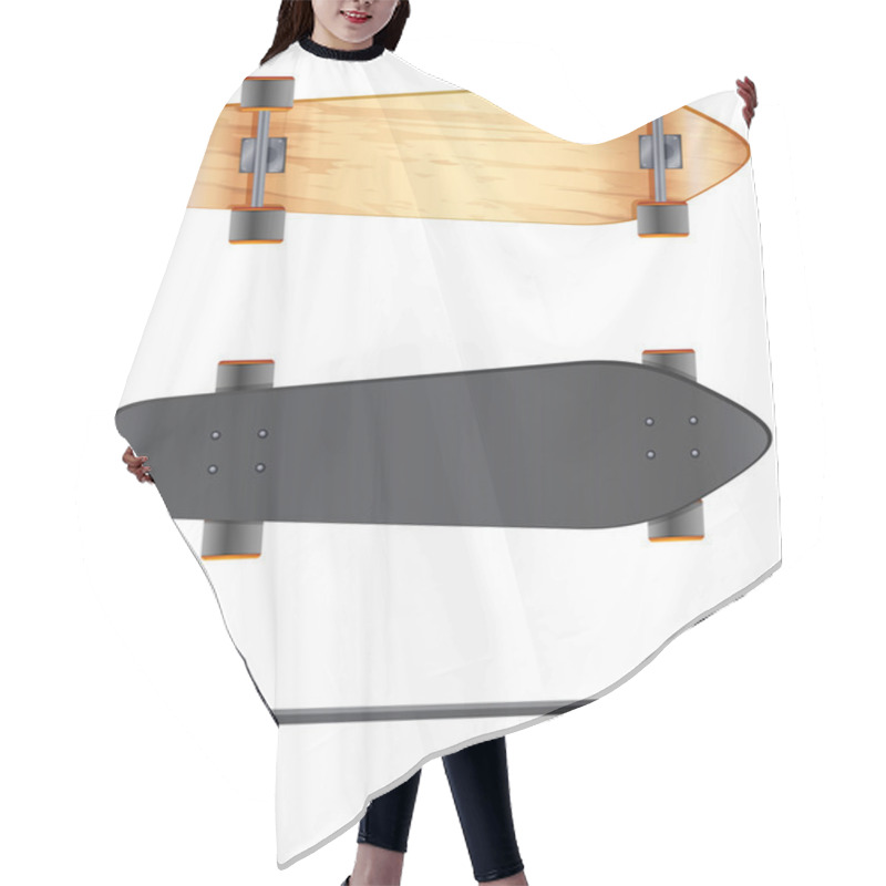 Personality  Wooden Skateboards Hair Cutting Cape