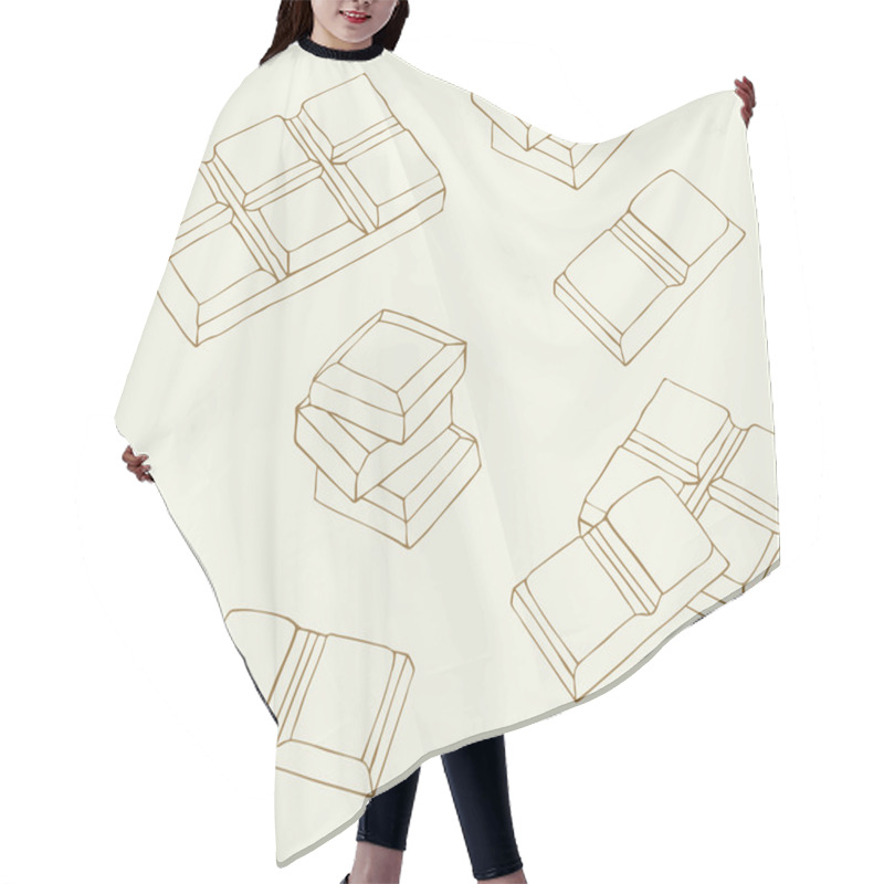 Personality  Chocolate Seamless Pattern Hair Cutting Cape