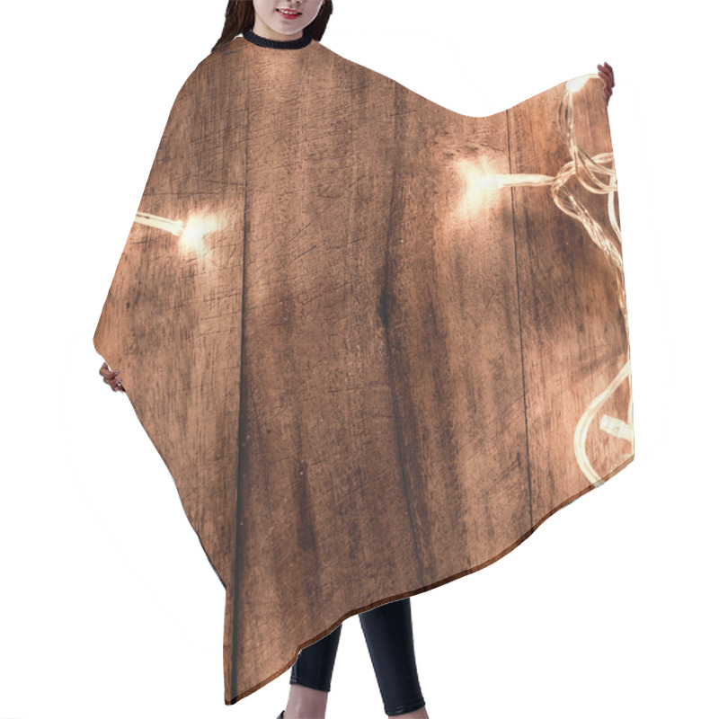 Personality  Abstract Glowing Christmas Lights  Hair Cutting Cape