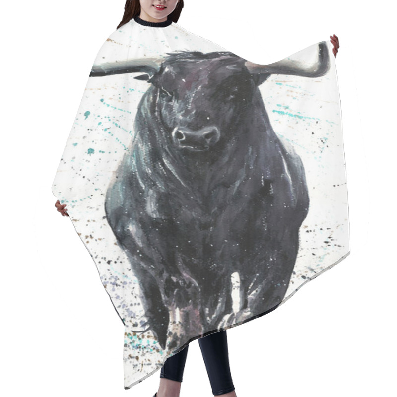 Personality  Watercolor, Buffalo, Bison, Animal, Background, Isolated, Wild, Illustration, Nature, White, Art, Wildlife, Animals, Hand, Texture, Bull, Exotic, Tattoo, Paint, Mammal, West, Painting, Black, American, Decoration, Fashion, Colorful, Bull Hair Cutting Cape