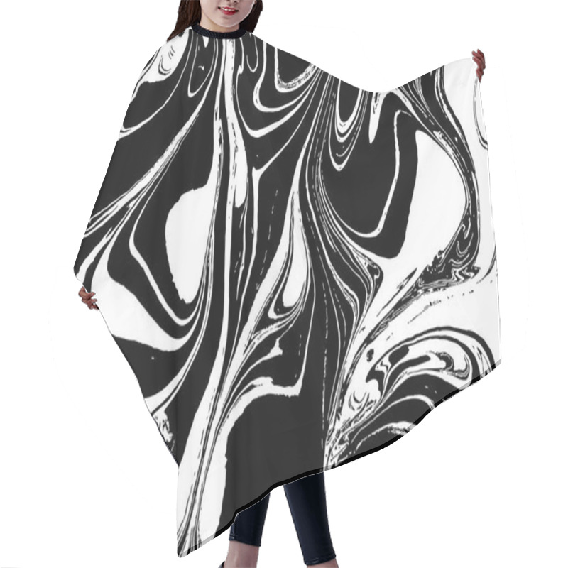 Personality  Ebru Marbling Art Hair Cutting Cape