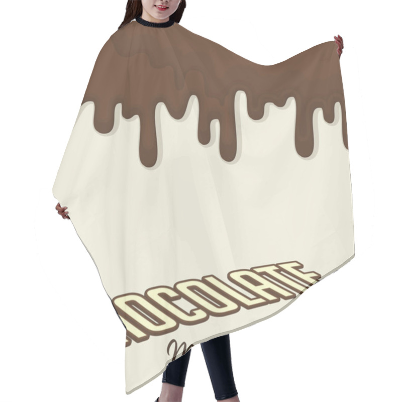 Personality  Dripping Melted Chocolates Isolated Hair Cutting Cape