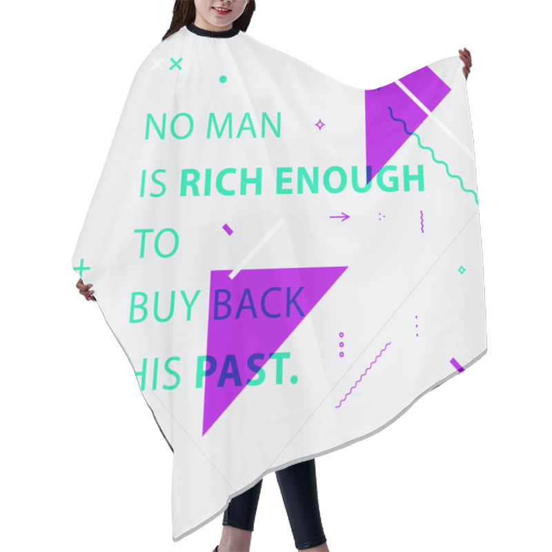 Personality  Inspirational Quote. Geometric Background Hair Cutting Cape