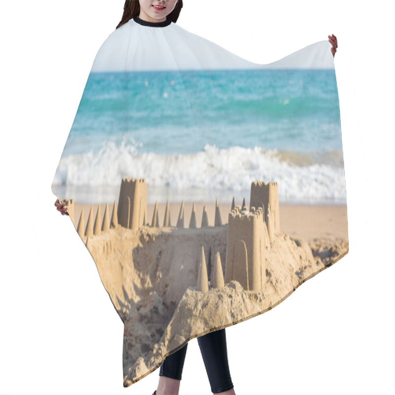 Personality  Sand Castle On Beach Hair Cutting Cape