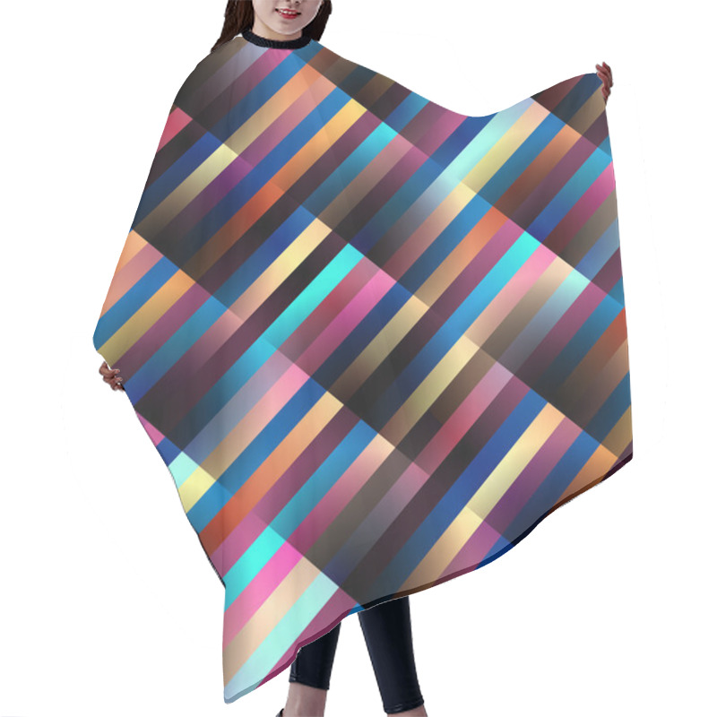 Personality  Abstract Diagonal Geometric Pattern  Hair Cutting Cape