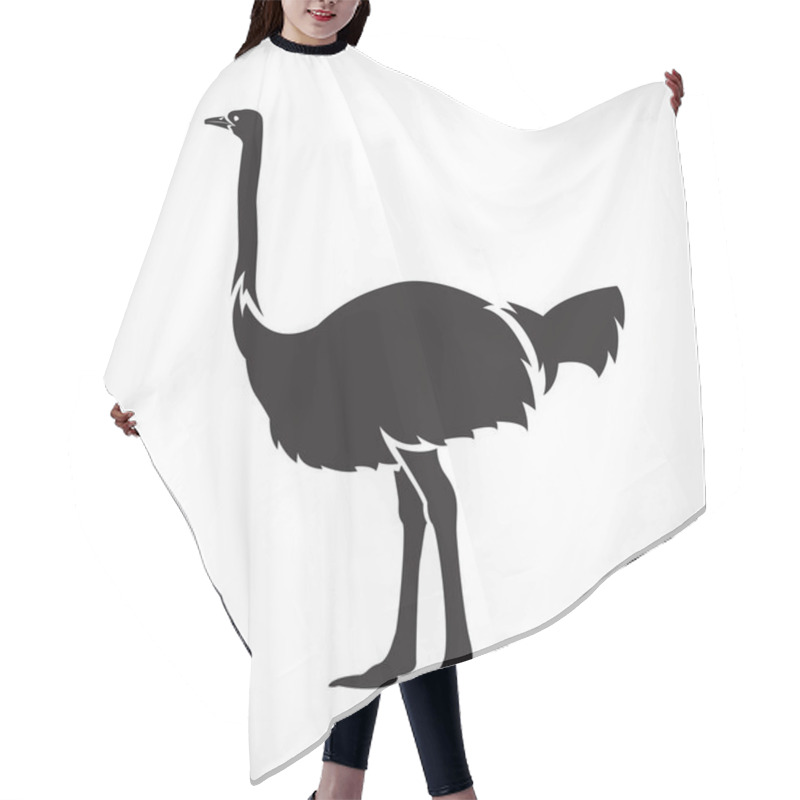 Personality  Vector Image Of An Ostrich  Hair Cutting Cape