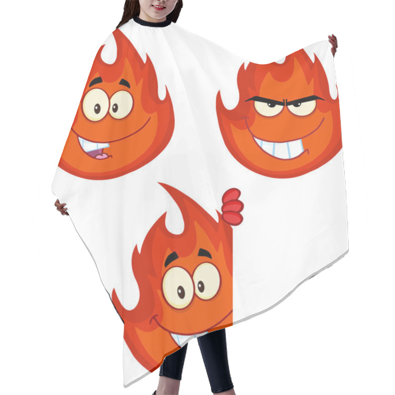 Personality  Flame Cartoon Character 7. Collection Set Hair Cutting Cape