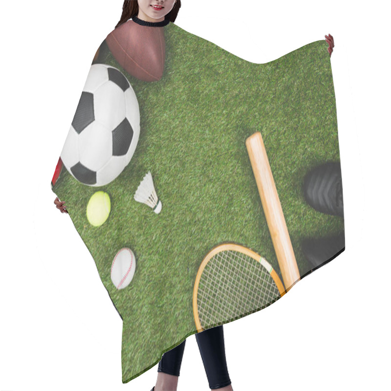 Personality  2 Various Sport Equipment Hair Cutting Cape