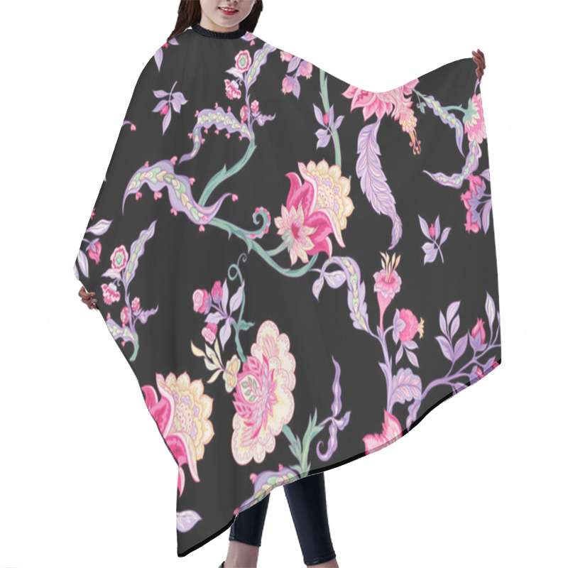 Personality  Pattern Elements With Stylized Ornamental Flowers  Hair Cutting Cape