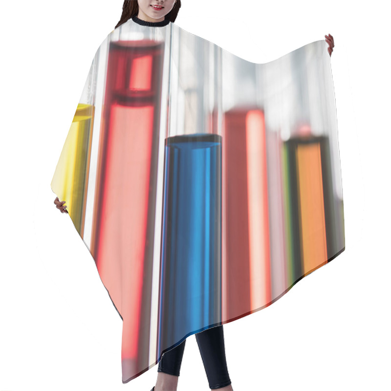 Personality  Test Tubes With Samples Hair Cutting Cape