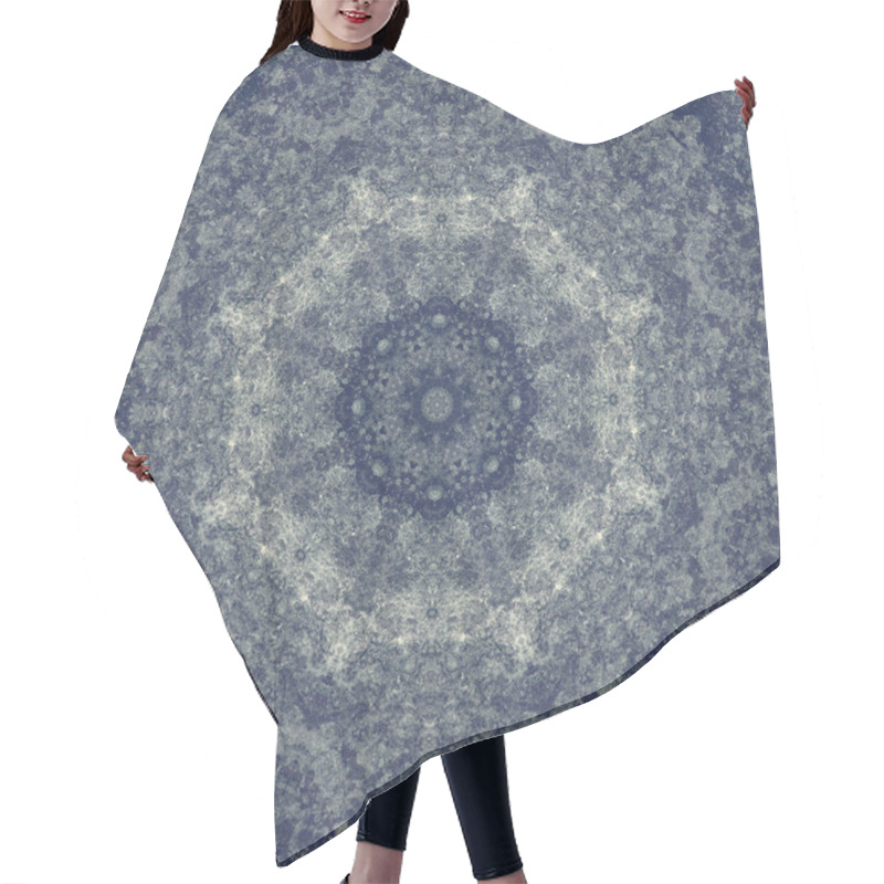 Personality  Abstract Grey Blue Art Round Shapes On Wall  Hair Cutting Cape