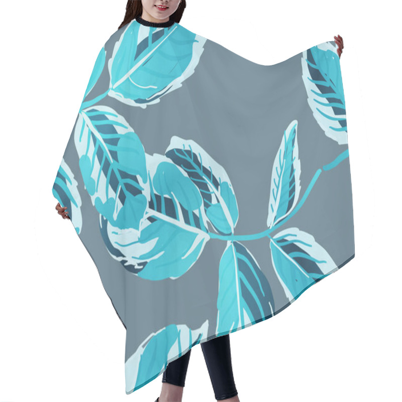 Personality  Leaves Seamless Pattern. Hair Cutting Cape