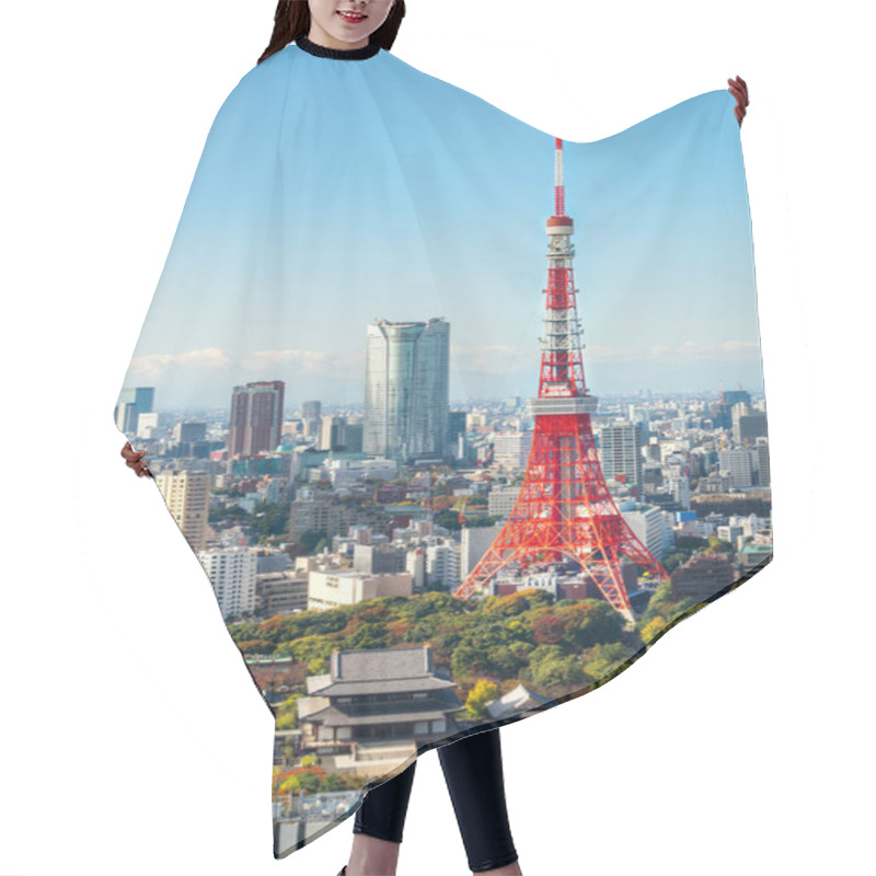 Personality  Tokyo Tower, Japan -  Tokyo City Skyline And Cityscape Hair Cutting Cape