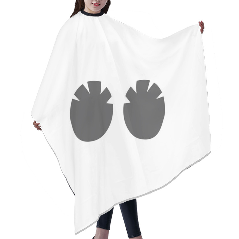 Personality  Vector Rhino Hippo Elephant Footprint Black Icon Hair Cutting Cape