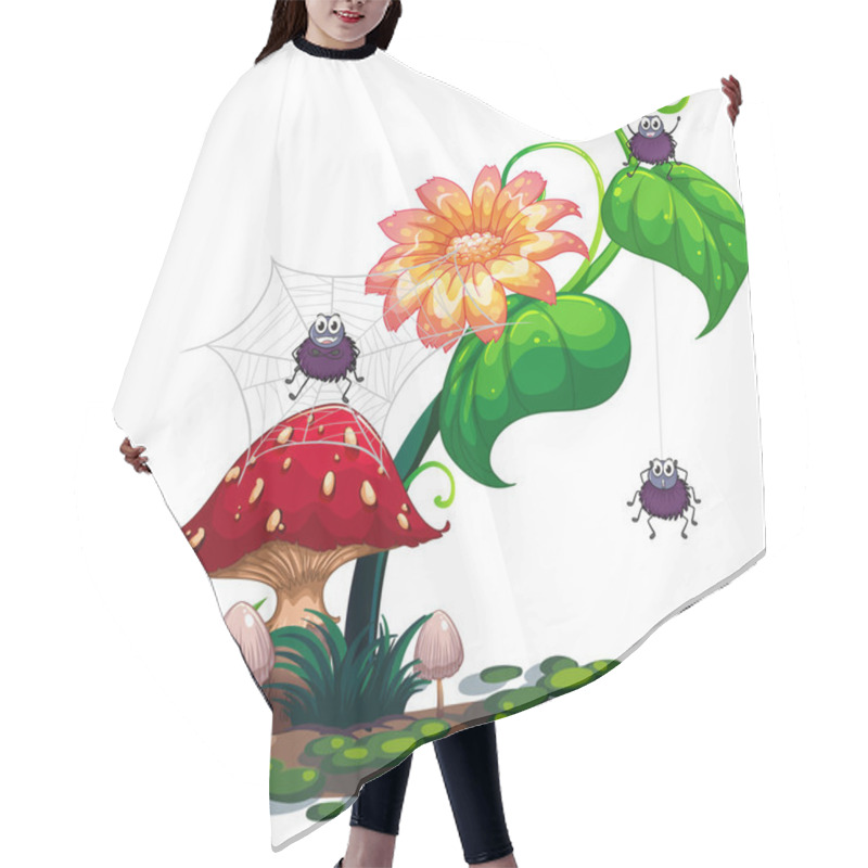 Personality  A Plant With Spiders Hair Cutting Cape