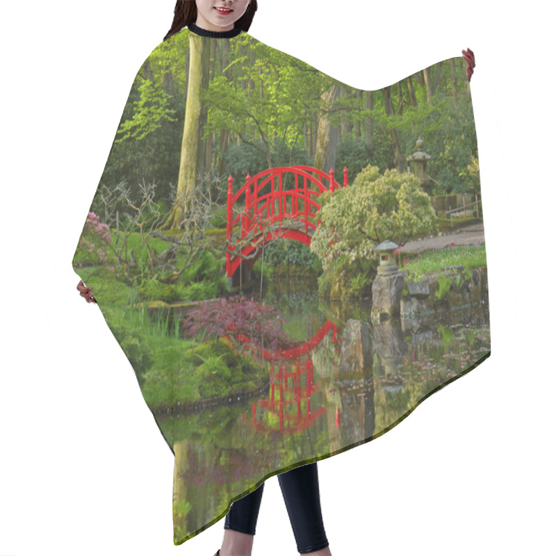 Personality  Japanese Garden With Bridge Hair Cutting Cape