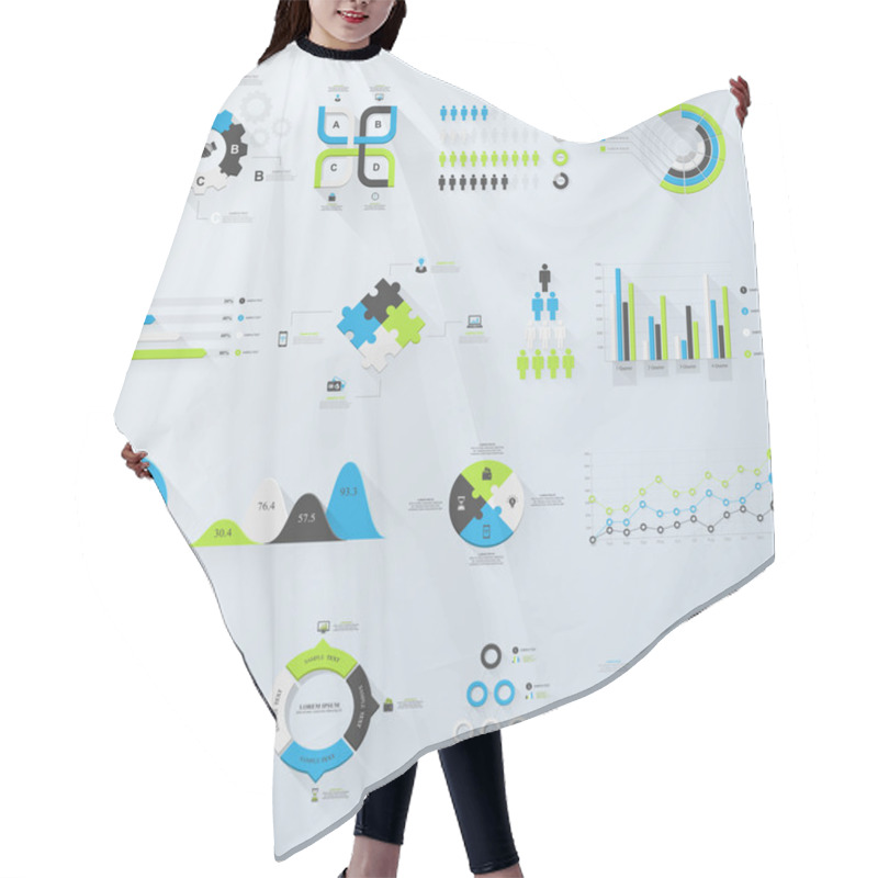 Personality  Business Infographics Hair Cutting Cape