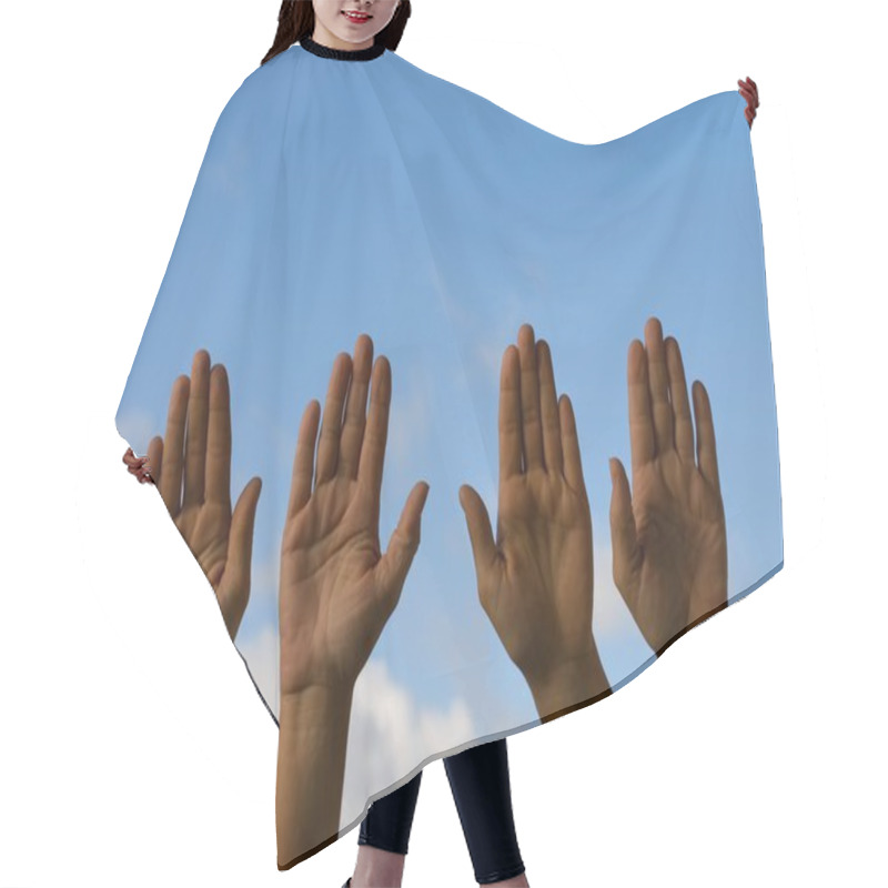 Personality  Hands Up In The Sky Hair Cutting Cape