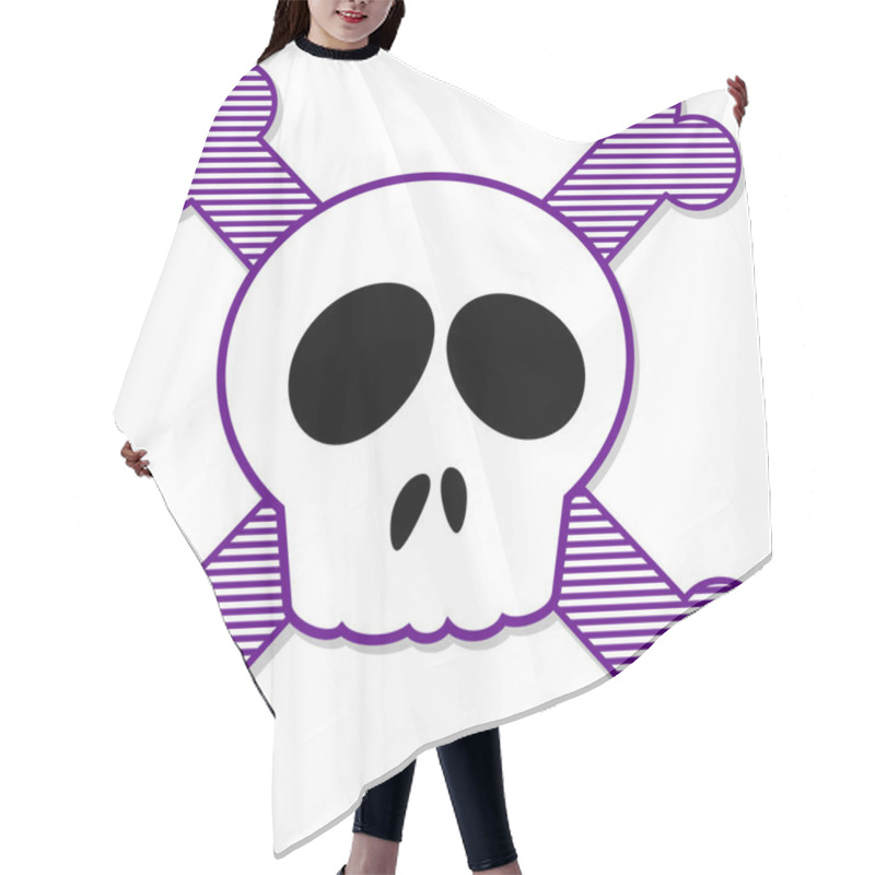 Personality  Skull And Crossbones Hair Cutting Cape