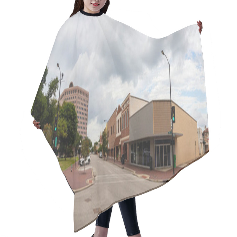 Personality  View Of Main Street In Victoria, Texas, USA Hair Cutting Cape