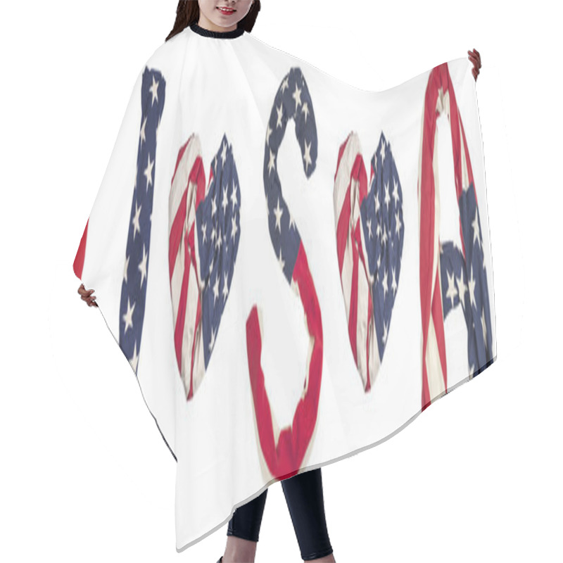 Personality  Simbols Made From American Flag Hair Cutting Cape