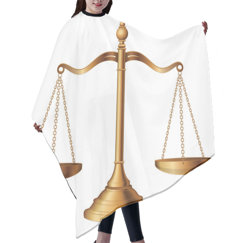 Personality  Scales Of Justice Hair Cutting Cape