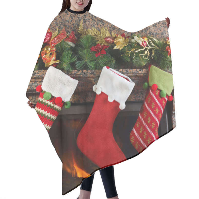 Personality  Christmas Stocking Hair Cutting Cape