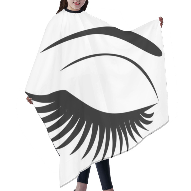 Personality  Eye Lashes Hair Cutting Cape