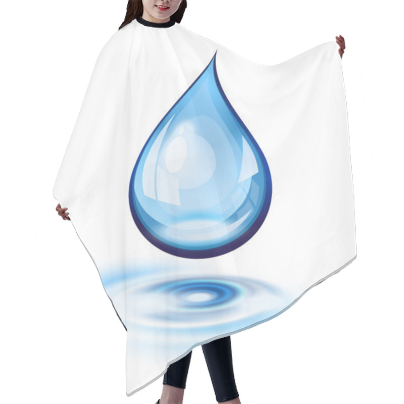 Personality  Water Drop Icon Hair Cutting Cape