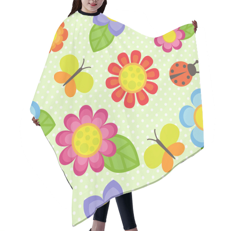 Personality  Flower Pattern Hair Cutting Cape