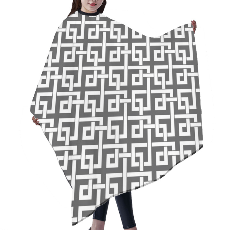 Personality  Abstract Seamless Pattern Of Intersecting Lines Hair Cutting Cape