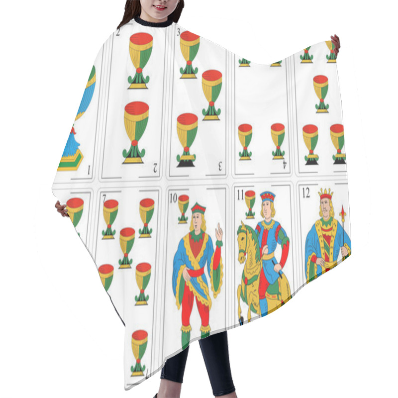 Personality  Spanish Decks, Cartas Españolas Hair Cutting Cape