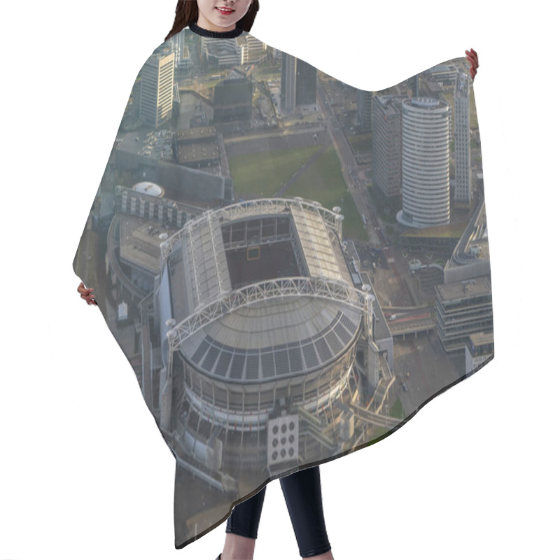 Personality  Amsterdam Arena Stadium Aerial View From Airplane Hair Cutting Cape