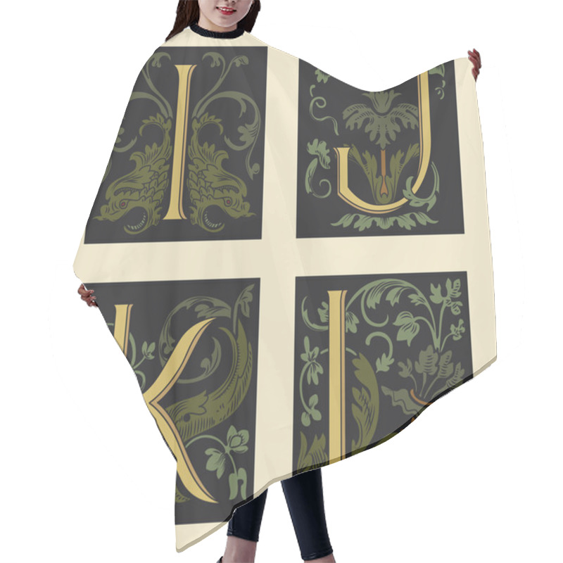 Personality  Sixteenth-Century Alphabet I J K L Hair Cutting Cape